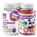DR. MORITZ Magnezijev paket - Gumiji za odrasle (200 mg, 30 Count) in otroci Magnezijev Gumies (60 Count, 2 Pack) - sladkor brez