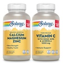 SOLARAY Kalcij Magnezij cink in čas release Vitamin C - zdravje kosti, Imunska podpora Bundle, 1000mg Kalcij, 500mg Magnezij, 1000mg Vitamin C dodatek, Vegan, 60-dnevni garancije, 275 VegCaps vsak