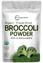 Organski brokoli v prahu, 1 funt, zamrzovanje posušen, vsebuje naravni DIM (Diindolylmetan), in bogat z vlakni in imunskega vitamina C, zelena superhrana za smoothie & pijače, Vegan prijazno