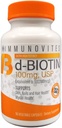 IMMUNOVITES biotin (kot d-Biotin, USP) 100 mg (enakovalenten do 100.000 mcg) 90 kapsul, visoka jakost