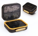 Bexeen Medicine Pill Organizer Travel Cute Pill Container Small Pill Box for Purse Mini Pill Case Portable Vitamin Holder Organizer Compact Travel Size Medication Daily Pocket Pharmacy for Supplement