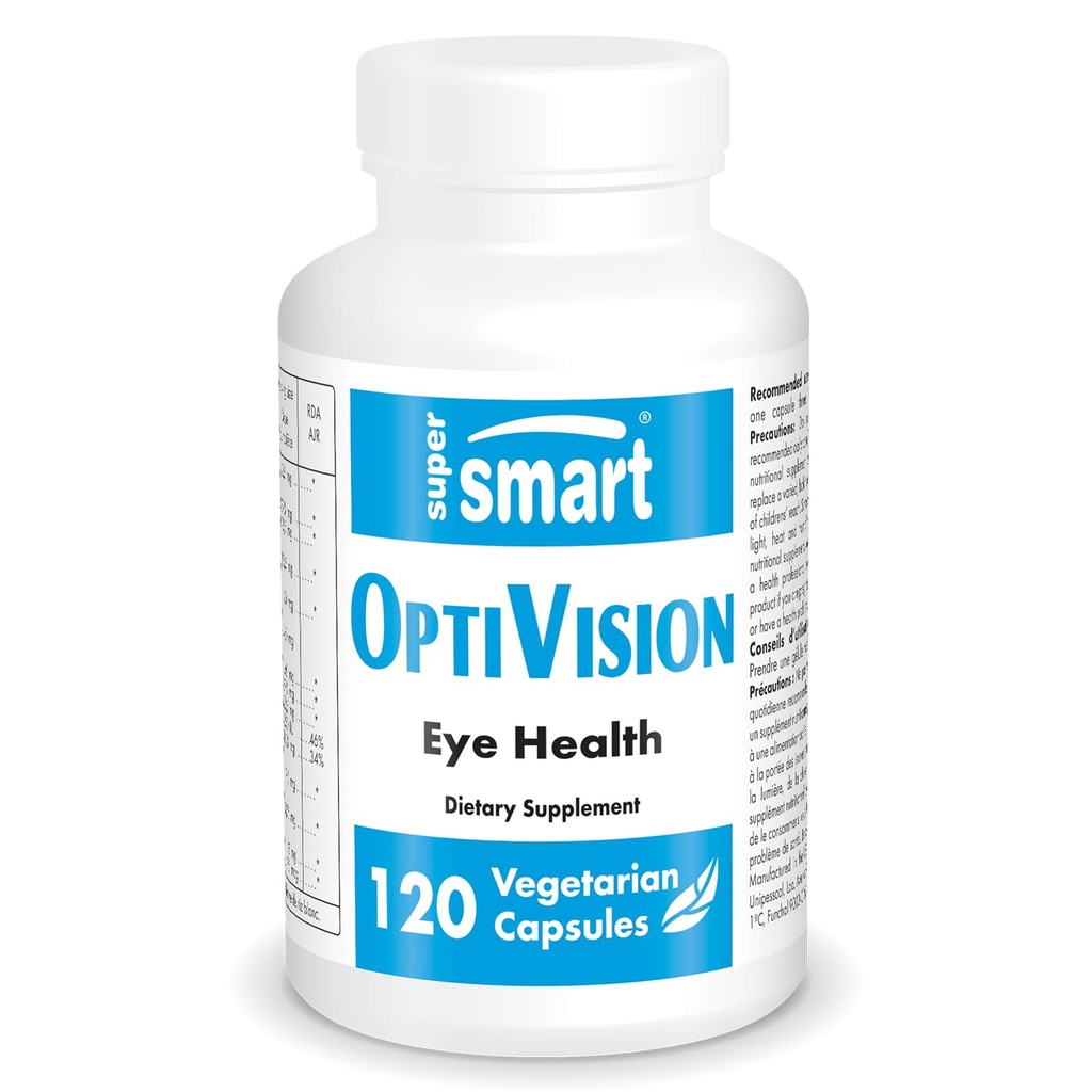 Superpametni - OptiVision (Napredna Formula) - z borovnico Extract, črni ribez, Lutein, Zeaksantin, Astaksantin - oči dodatek 