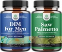 Paket naprednega DIM dodatek za moške - Estrogen bloker in ekstra moč žaga Palmetto ekstrakt - za ženske in moške zdravje las in urinska podpora