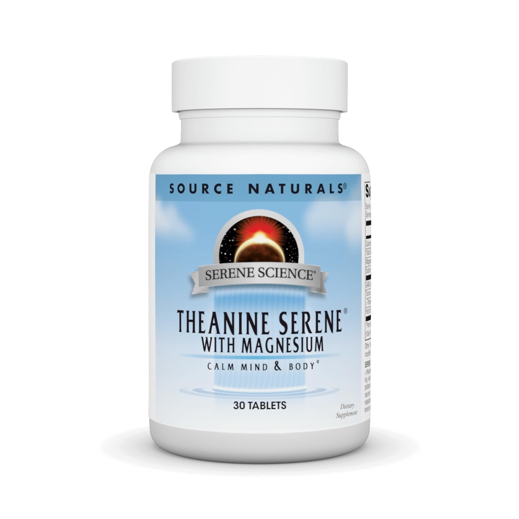 Vir Naturals Theanine Serene, Calm Mind & Body*, z GABA - Vegetarijanska Formlua - 30 tablet