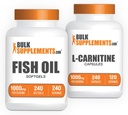 Razsuto ribje olje 1000mg softgels + L-karnitinske kapsule