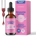 JoySpring Imunske kapljice - otroci Imunska podpora Tekoči dodatek (2 fl oz) - Echinacea, Elderberry, Oregon Grozdni koren, Oregon Peel, Vitamini A, B6, C - Naravni podporni sistem za otroke in odrasle