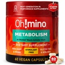 Oh!mino Presnovna podpora dopolnilo za učinkovito pretvorbo maščob v energijo w/L-karnitin, fenilkapsaicin, in vitamin B3 - ne-jitters, Stimulant-free, Vegan, ne-mlečne kapsule (60 strežnice)