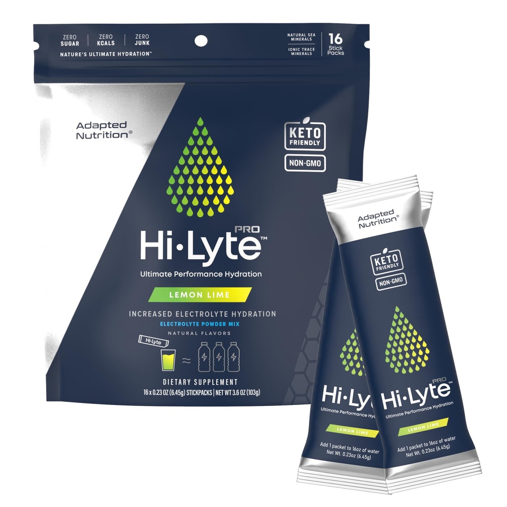 Adapted Nutrition Hi-Lyte Pro Hydration Packets - 16 Individualni paketi za pijačo 
