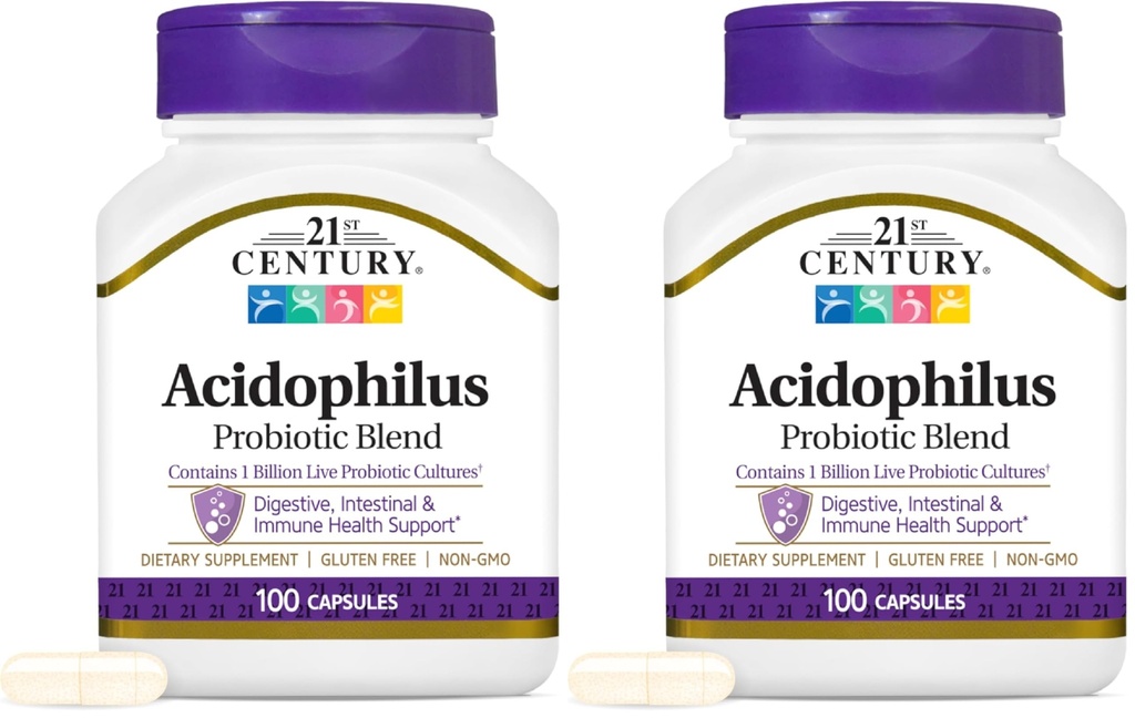 Acidofilove kapsule iz 21. stoletja, 100 (21339) (paket po 2)