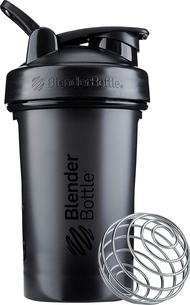 BlenderBottle Classic V2 Shaker steklenica kot nalašč za beljakovinske Shake in pred vadbo, 20-ounce, črna