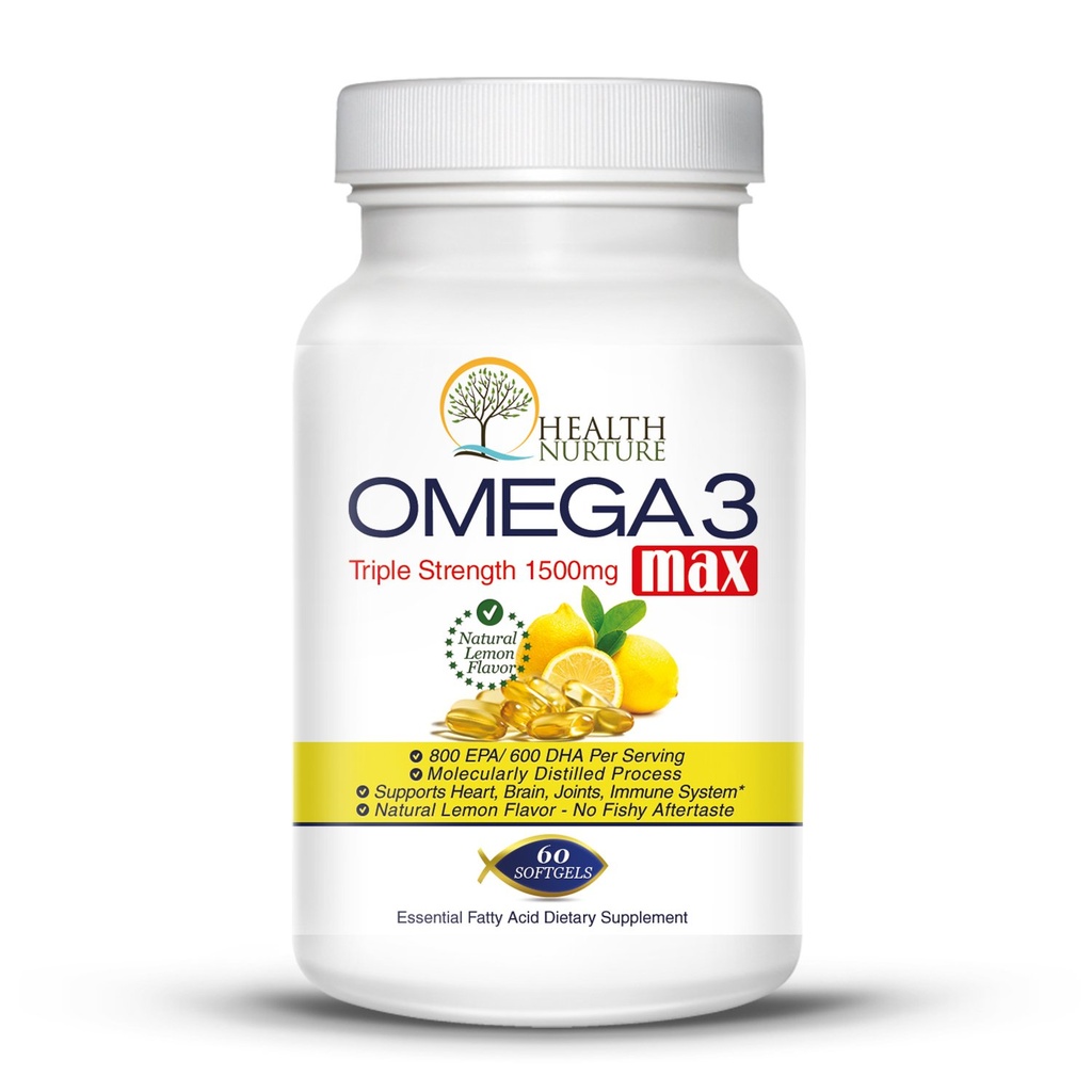 Ribje olje Omega-3 Največja jakost 1500mg (800 EPA/600 Dha) Farmacevtsko ribje olje