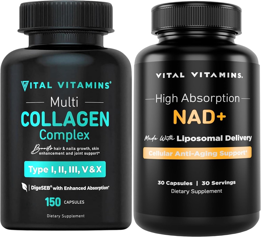 Vitalni vitamini Več kolagenske kapsule + NAD+ Dodatek