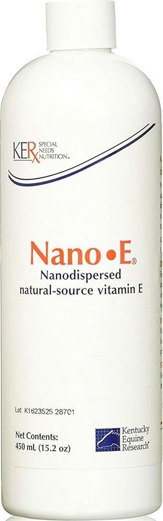 Kentucky Equine Research Nano -E: Naravni vir Vitamin E Antioksidant za konje, 450 ml