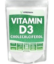 XPRS Nutra Vitamin D3 prašek (Cholekalciferol) - Nearomatiziran VIT D za kosti in imuniteto - Vitamin D3 prašek za delovanje mišic - Vitamin D dodatki (8 Ounce)
