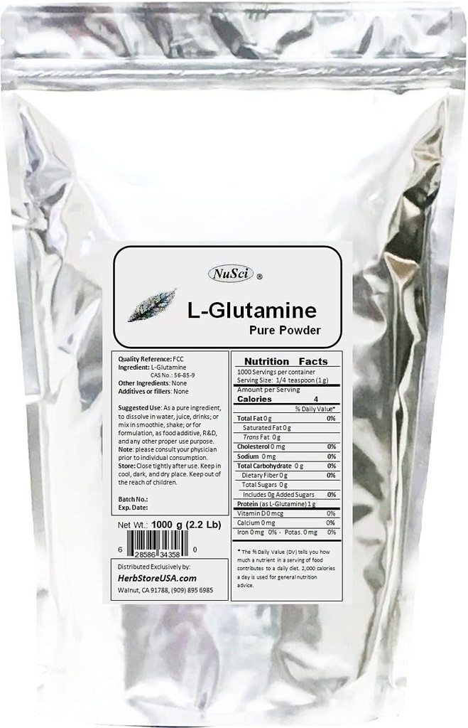 L-glutamin čisti prašek 1000g (2,2 lb) FCC stopnja