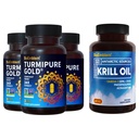 BioEmblem Antarktika Krill Oil dopolnilo kurkumin s klinično študiral TurmiPure - skupna podpora, zdravo vnetje kurkumin dopolnila