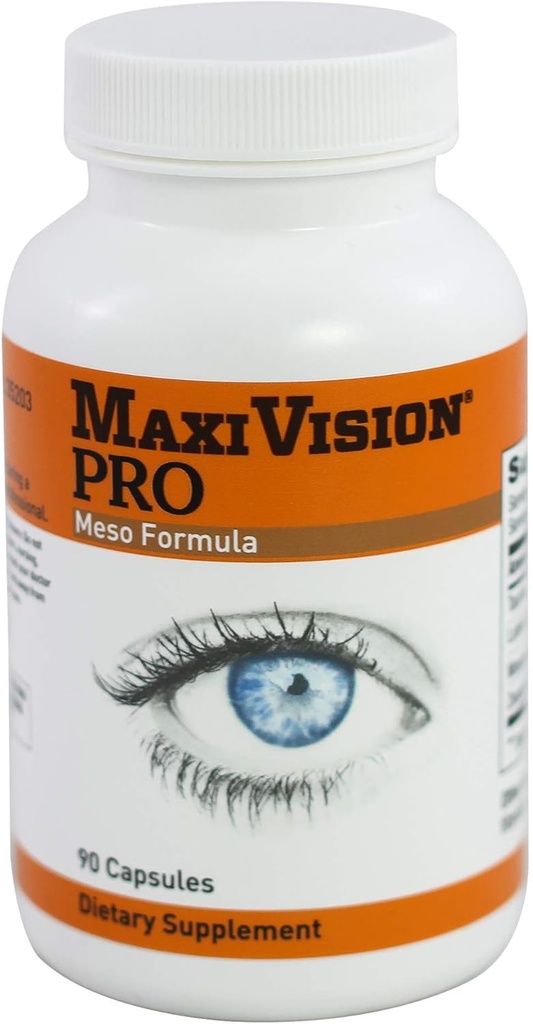 MaxiVision® PRO Meso Formula - Mezozeaksantin - Lutein - Zeaksantin - 90 kapsul, 1 steklenička