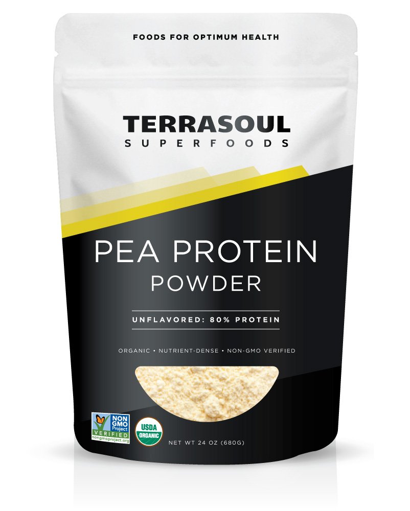 Terrasoul Superfoods Organic Pea Protein (nearoman, gladko teksturo), 1,5 funti