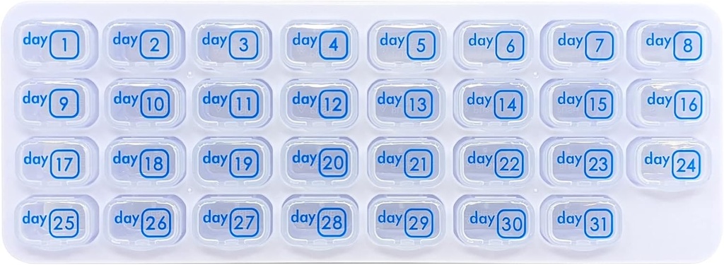 31 dan Mesečni tablete Box Organizator Planner z dnevno odstranjevanje zdravil komore, Great Travel Med Dispenser