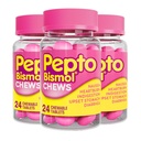 Pepto Bismol Chews, hitro in učinkovito prebavne olajšave zaradi slabosti, zgage, prebavne motnje, vznemirjene želodčne težave, driska, 72 skupaj (3 pakiranja po 24)