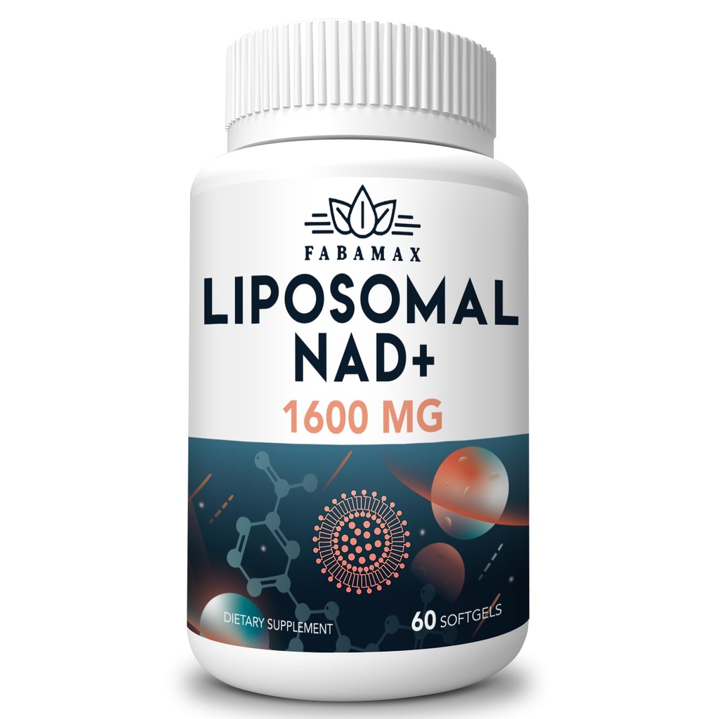 1600 mg liposomal NAD dodatek, 98% Pure NAD+ dodatek, Superior Absorpcija, alternativa nikotinamida ribozid ali NADH za povečanje NAD+ za staranje obrambo, energijo, dolgo življenjsko dobo,60 Softgels