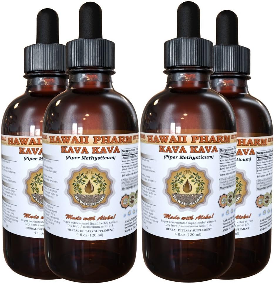 Kava Kava (Piper Methysticum) Tekoči ekstrakt 4x4 oz