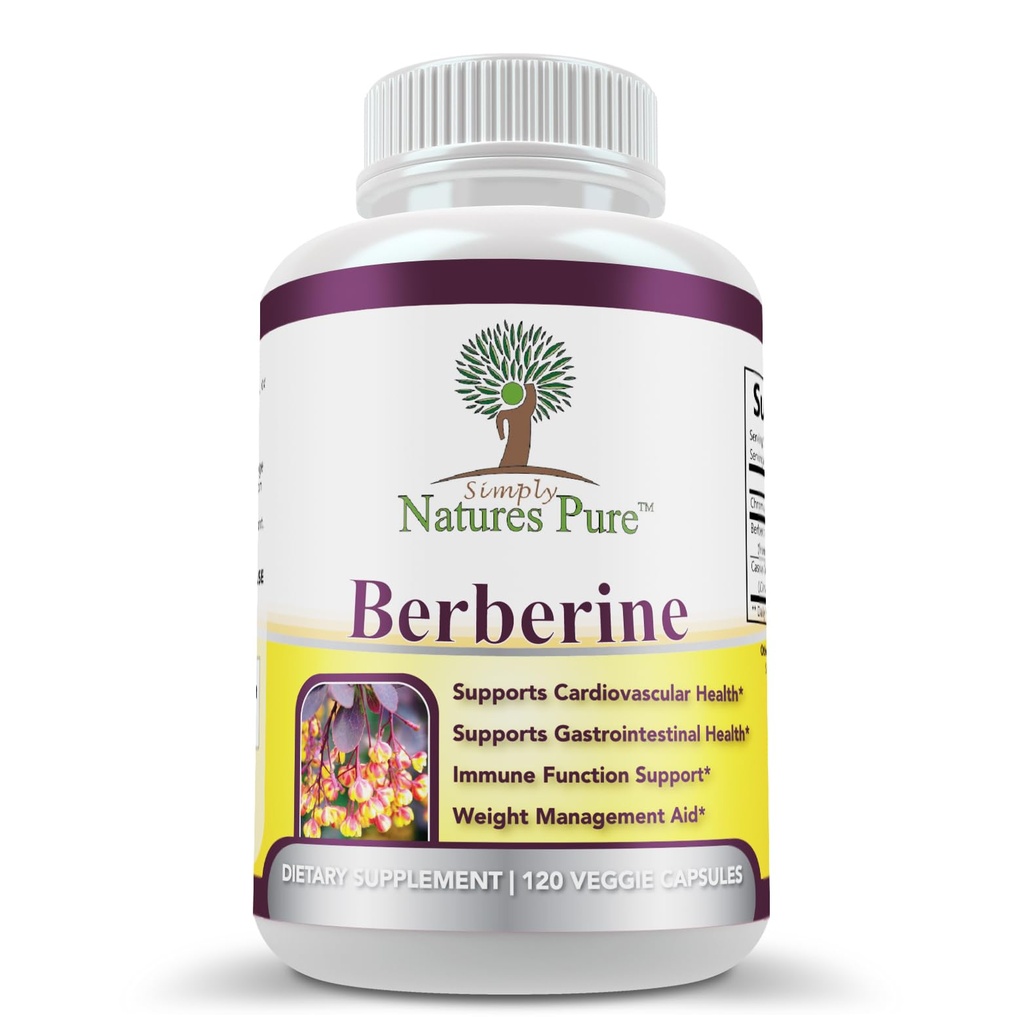 Narava Pure Premium Berberine HCl 500mg - 120 kapsul - kardiovaskularna gastrointestinalna imunska podpora - kromov cimet