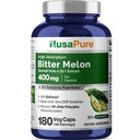 NusaPure Bitter Melon Extract 10.000 mg 180 Veganske kapice (100% vegetarijanska, ne-GMO, Gluten-free, 10% grenka načela) Bioperine