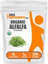 BulkSupplements.com Organic Alfalfa Grass Powder - Alfalfa dodatek, Zelena Superfood Powder - Vegan & Gluten Free, 5g na Serving, 1kg (2,2 lbs) (Pack of 1)
