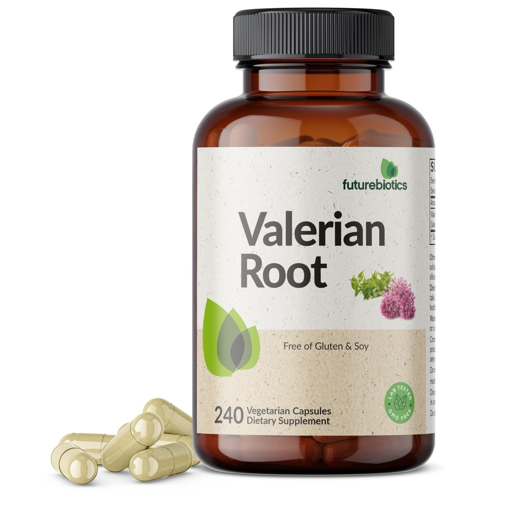 Futurebiotics Valerian Root 1200 MG spodbuja sprostitev ne-GMO, 240 vegetarijanske kapsule
