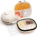 Zannaki tablete Case Prenosni Mali tedenski potovalne tablete Organizator, Cute Moistrure dokaz tablete Box Imetnik za Žepke torbice, Dnevni Mini Pocket Lekarna Medicine kontejner za vitamine, ribje olje, dodatek