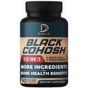 Črni Cohosh dodatek - 3 Mesece za Menopause & Immune Health - mešanica 12 Potent Herb vključuje Dong Quai, Chasteberry, Wild Yam, Red Clover, Black Pepper & drugi - 90 Veganske kapsule