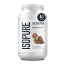 Izopura z nizko vsebnostjo ogljikovih hidratov 100% čisti izolat sirotkinih beljakovin v prahu, laktoza brez glutena, brez vitaminov, čokoladno arašidovo maslo, 25 g beljakovin na serviranje, 3 Lbs, 40 serviranja (Packageing May Vary)