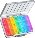 Zoksi vlažne tablete Organizator 3 krat na dan, Zapečatene tedenske tablete Box 7 dan, Velika dnevna tabletke Box Organizator, Travel Medicine Organizator, Prenosne tablete Vsebnik z 21 Kompartmenti, da držite Meds