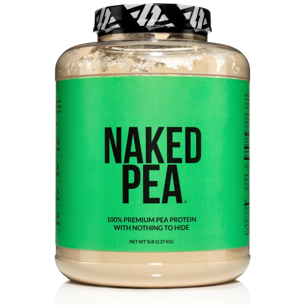 NAKED Pea - 5LB 100% Pea Protein Powder iz severnoameriških kmetij - nearomatiziran izolat beljakovin Pea - rastlinski proteini v prahu, enostavno za uživanje - 76 Servisi