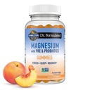 Vrt življenja Magnezijev Citrat dopolnilo Gumiji s prebiotiki in probiotiki za stres, spanje in okrevanje - Vegan, Gluten prost, Košir, Non-GMO, Brez dodanih sladkorjev, Peach Flavor, 60 Count