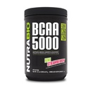NutraBio BCAA 5000 Powder - Veganski fermentirani BCAA - podpira rast mišic, okrevanje, vzdržljivost - 60 Serving - Kiwi Jagoda