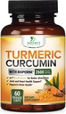 Kurkumin dodatek 2600mg - 95% kurkuminoidi z organskim kurkumijem & BioPerine črni poper ekstrakt za najboljšo absorpcijo, naravni Veganski skupni podpora, Non-GMO, ustekleničen v ZDA - 60 kapsul