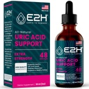 E2H Podporni dodatek za sečne kisline - Tart Cherry in Devil's Claw - Podpira zdravje sečne kisline in delovanje ledvic Non-GMO - Vegan - 2 Fl Oz