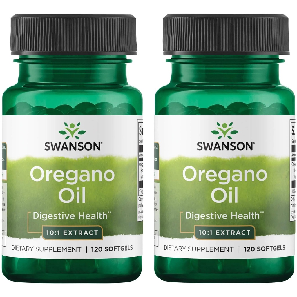 Swanson Origano Oil 10:1 Extract - Naravni dodatek za spodbujanje prebavnega zdravja in dihalne podpore - Podpira gastrointestinalni sistem in urinarni trakt zdravje - (120 Softgels, 150mg vsak) (2 paket)