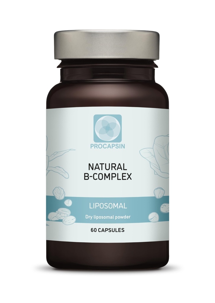 Naravne liposomske B kompleksne kapsule z vsemi 6 pomembnimi vitamini B (60)
