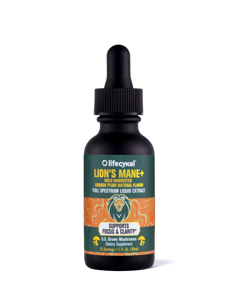 Life Cykel - Levji ekstrakt grivaste gobe s Kakadu Plum - Brain Booster Nootropic za spomin, Fokus & REM spanje - Non-GMO, Ekološka goba Tinktura - 1 Fl Oz (15 Servings)