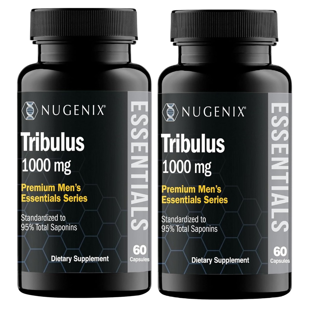 Nugenix Essentials Tribulus Terrestris za moške Extract - 95% skupni saponini, 1000mg visoka moč, dodatna moč, 120 Število