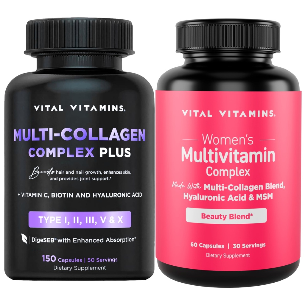 Vitalni vitamini Multi kolagenski kompleks Plus + ženski multivitaminski kompleks