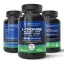 L Theanine 200mg, Magnezij, 5-HTP & Melatonin – All-in-1 L-teanin dodatek za razbremenitev stresa, fokus in kognicija, spanje - 60 kapsul