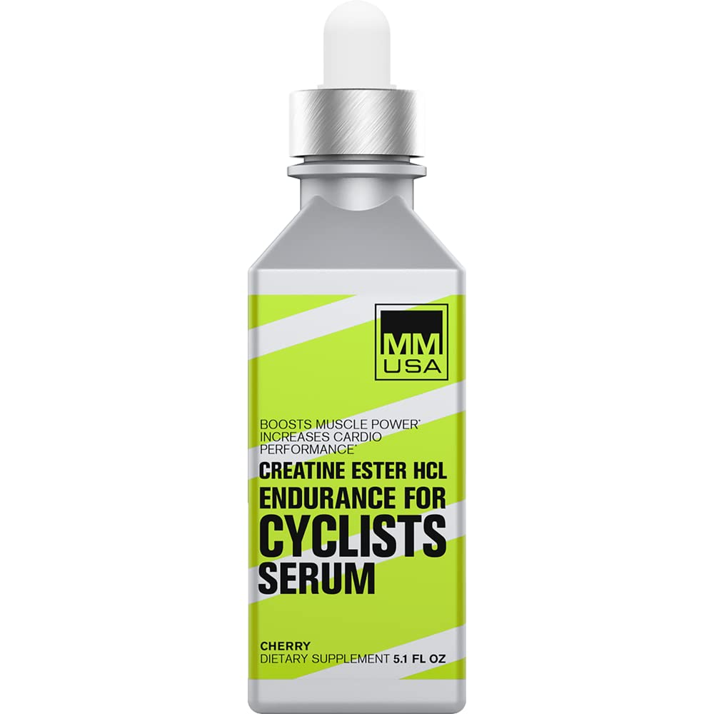MMUSA Ciklični kreatin serum. Ojača kolesarske športne zmogljivosti, poveča nivoje dušikovega oksida, stamina, energija, vzdržljivost in osredotočenost. Bori utrujenost in laktna kislina zgraditi gor. Cherry, 5.1 Fl Oz
