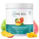 One Sol Pre-World za ženske, Izboljšana črpalka in fokus, Brez Jitters ali Crash, naravne sestavine, 100% Vegan, Gluten Free & Soy Free, (Mango Guava)