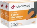 Delili sterilne fleksibilne tkanine Lepljivi trakovi – 1x3 Inch – 100/Box - 2 škatle - Dihalni prvo pomoč Strip Pack - mehko raztezanje rane obliž za medicinske, nujne komplete in klinika