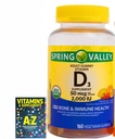 Vegetarianski vitamin D3 Gummies, 2000 i.e., 50 mcg, 160 Ct+Better Guide Vitamins Supplements Book Free Vključuje (Ne morem prodati ločeno)