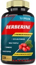 Berberine Extract Kapsule, 4 Meseci Oskrba & Ceylon, Milk Thistle, Kurkuma, Črna paprika 